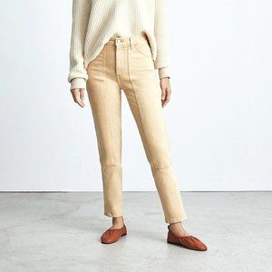Everlane The Utility Cheeky Jeans Size 25 Desert Tan Straight High Rise